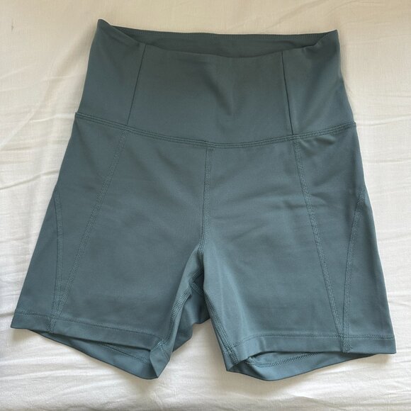 Girlfriend Collective High-Rise Run Short (Lagoon) - Picture 1 of 6